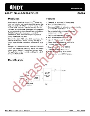 ICS503MT datasheet  